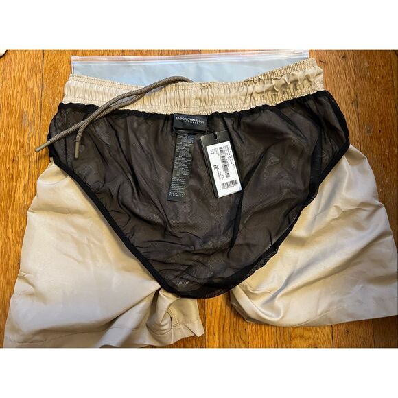 Emporio Armani Swim Shorts with Two-Tone Eagle Embroidery - Picture 7 of 14